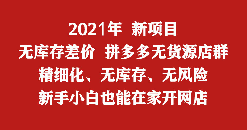 电商拼多多无货源店群运营培训加盟!支持线下学习 电商拼多多无货源店群运营培训加盟!支持线下学习