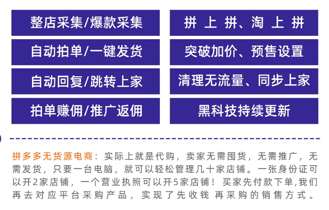 拼多多无货源网店一件代发软件,小象一件代发一件代发上货软件, 拼多多无货源网店一件代发软件,小象一件代发一件代发上货软件,